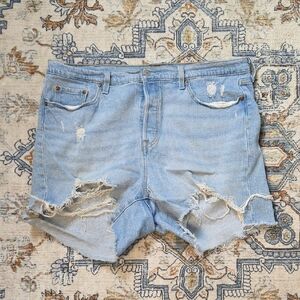 Levi's Sky Blue Denim Jeans With Raw Edge